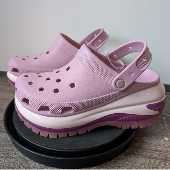 CROCS Mega Crush Women's Size 9 Platform Crocs Purple Pink Crocs Hydrangea y2k - Picture 5 of 11